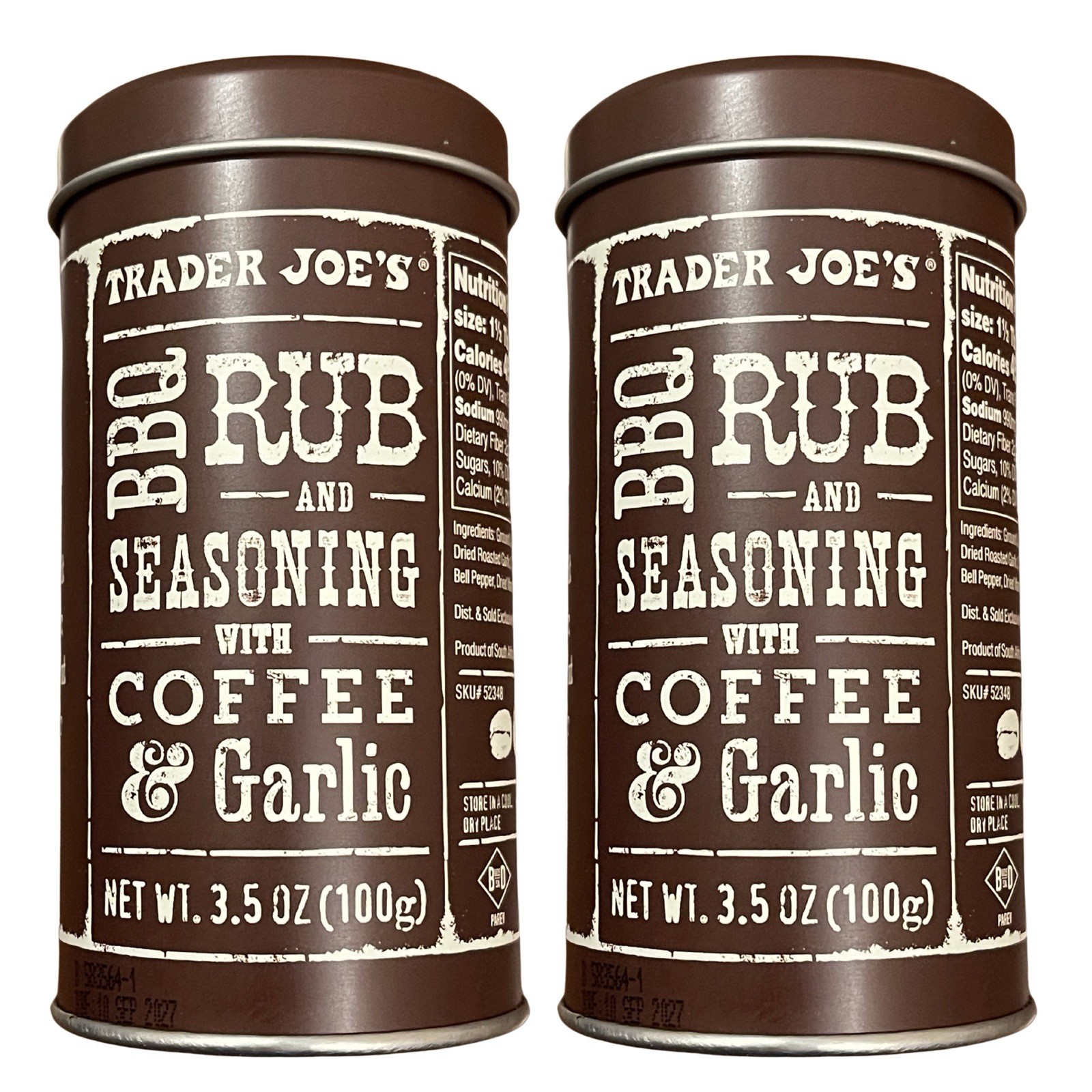Trader Joe’s BBQ Rub Seasoning Blend 3,5 oz/100 g (Pack of 2) Exp 01/2028