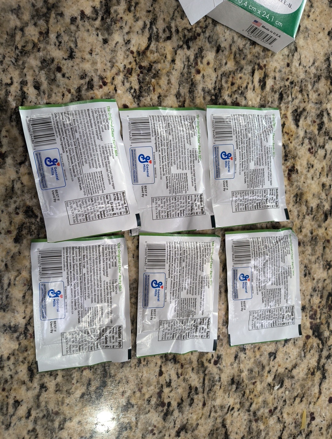 6 PACKAGES The Original CHEX Party Mix Seasoning Packet Exp 07/2027