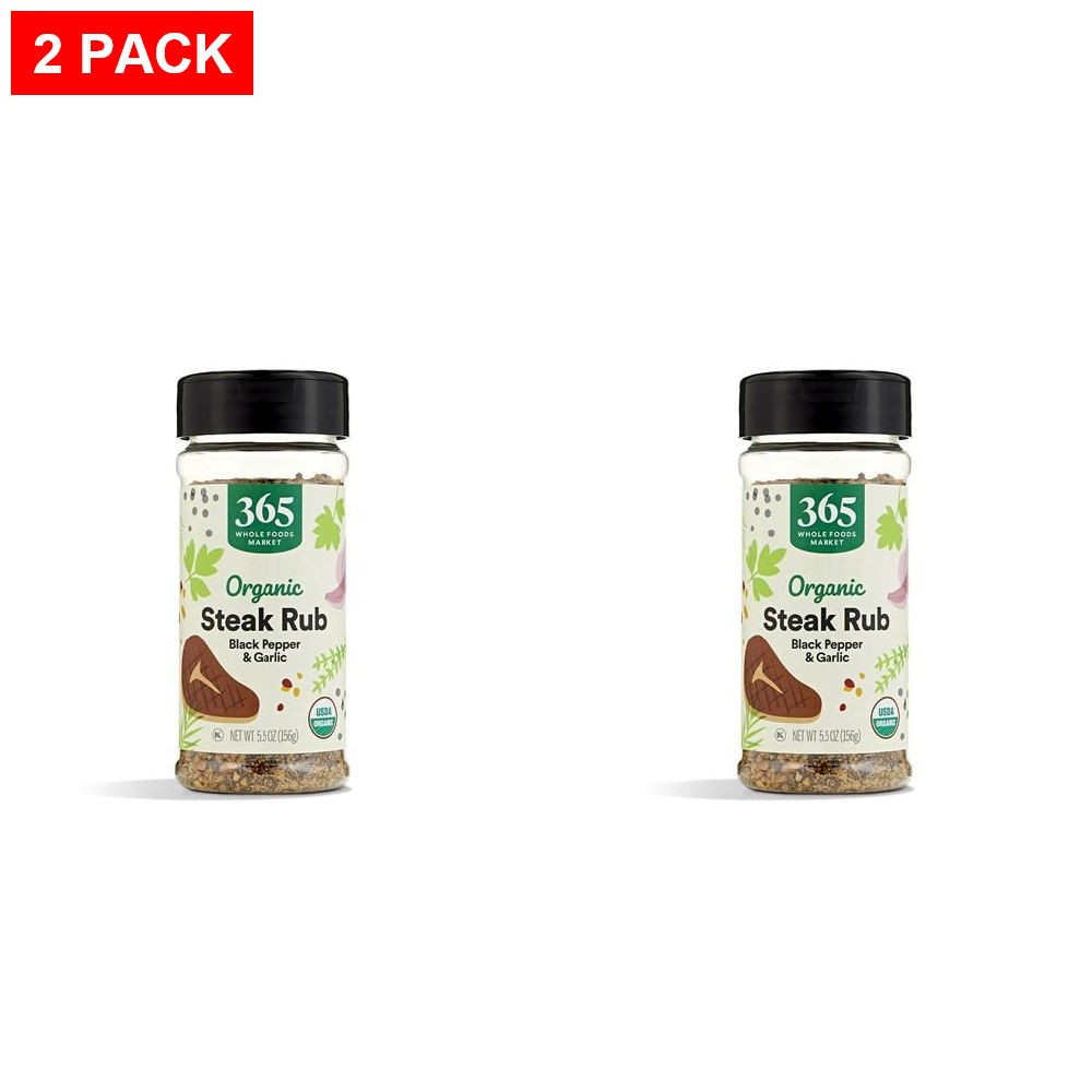 Whole Foods Market, Organic Steak Spice Rub, 5.5 Ounce – Pack Of 2
