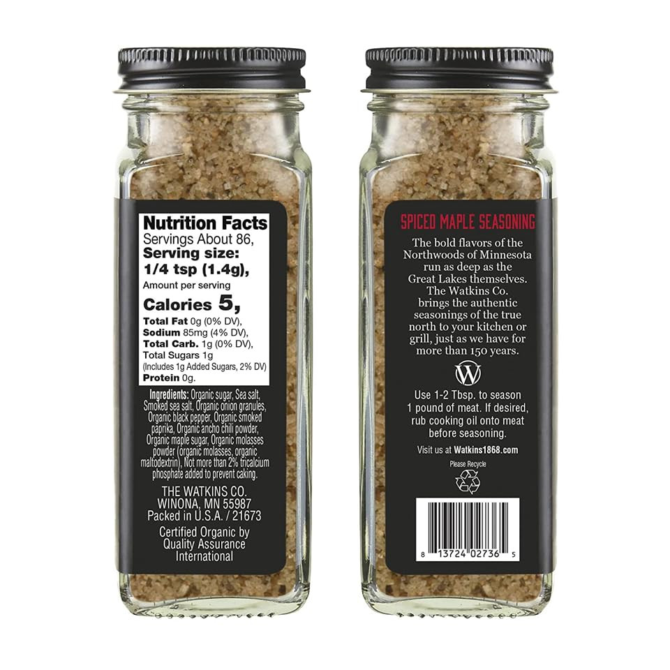 1868 Organic Grilling Spiced Maple Seasoning, 4.2 Oz (Pack of 1)
