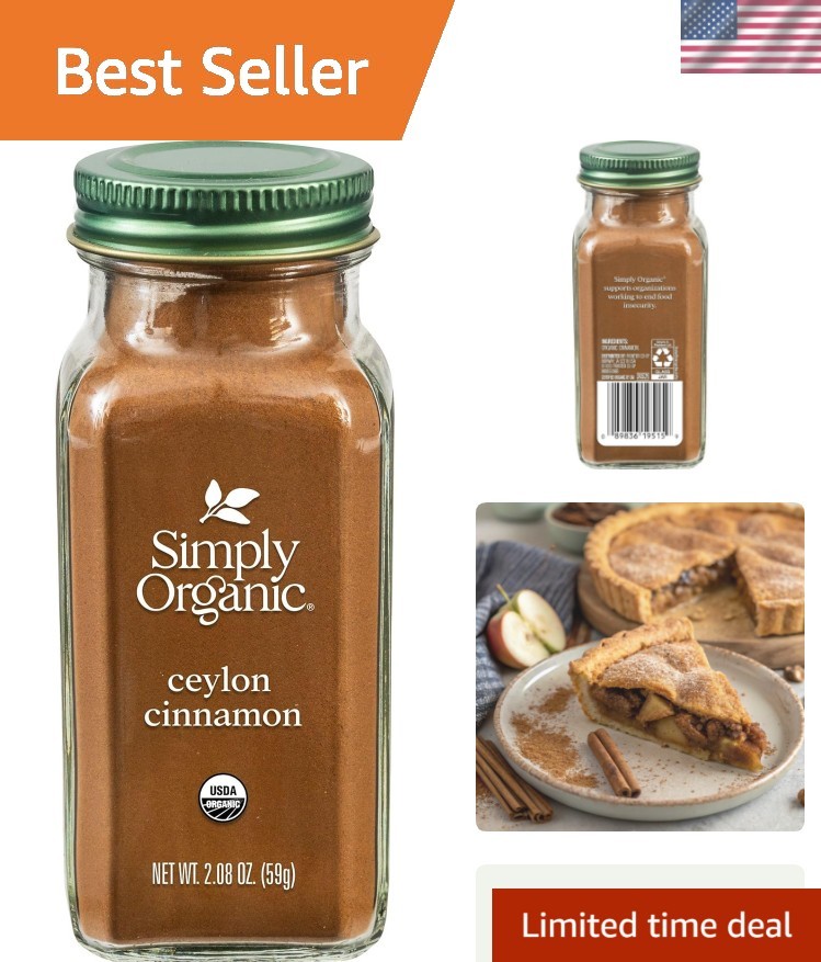 Organic Ceylon Ground Cinnamon Powder, 2.08 Ounces – Non-GMO & Delight