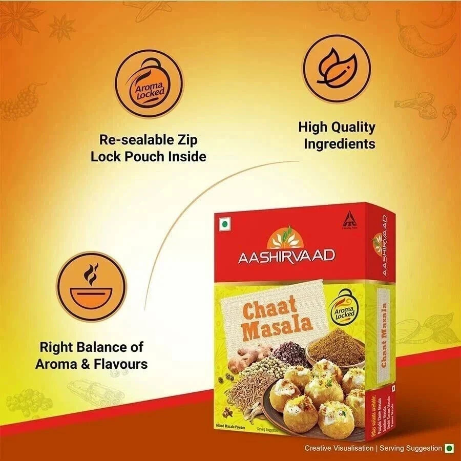 Aashirvaad Chaat Masala, 100g Free Shipping World Wide