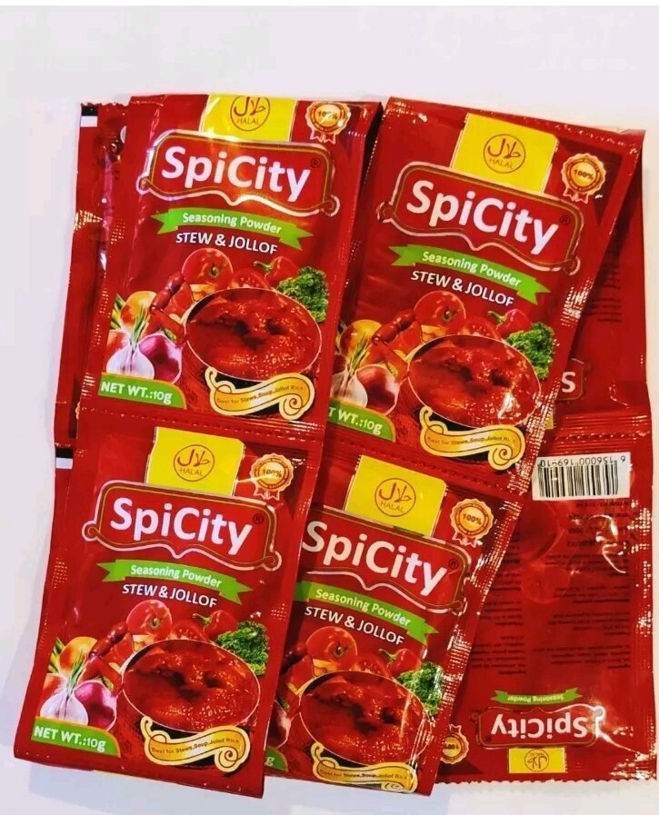 SpiCity Halal Stew & Jollof Seasoning Powder , 10g X 10