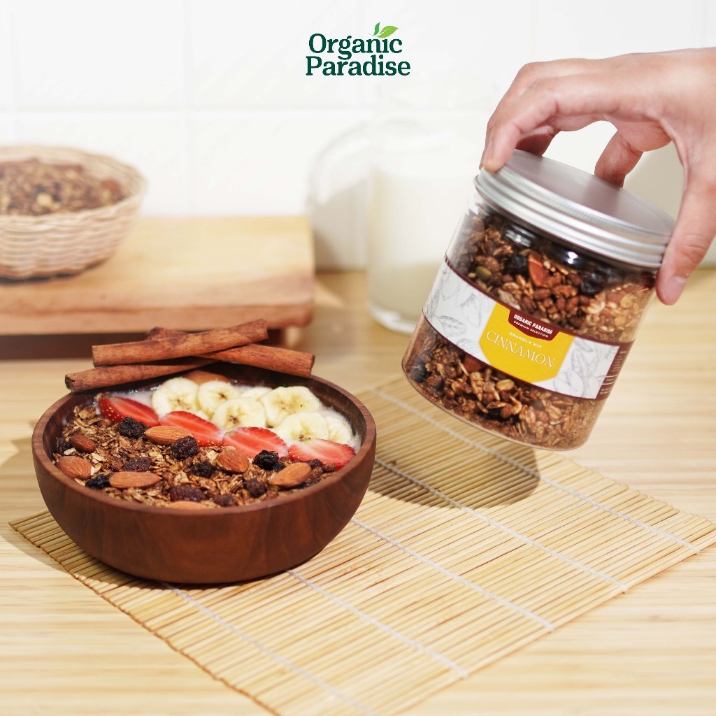 Cinnamon Granola 500g Crunchy Cereal Mix For Breakfast And Snacks