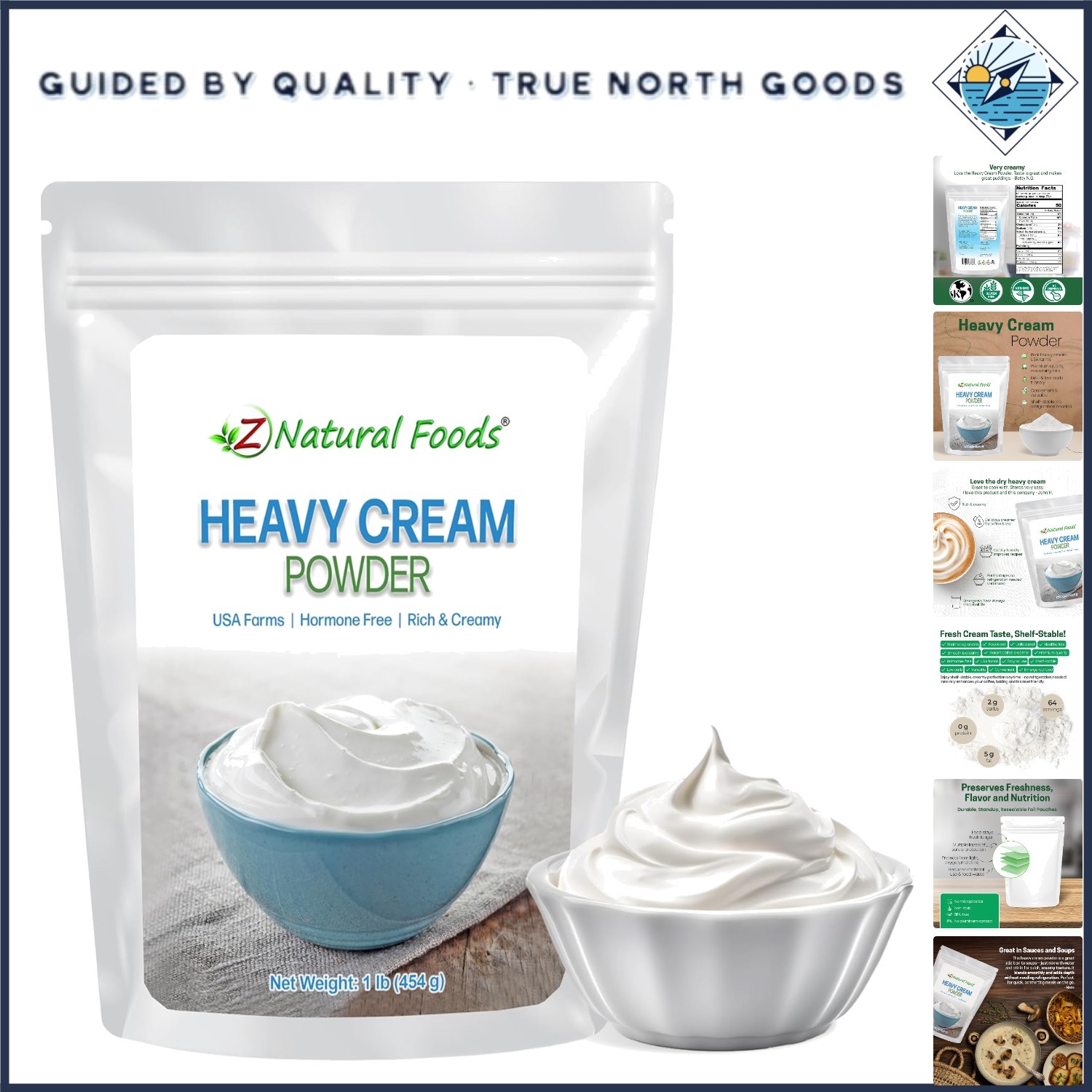 Heavy Cream Powder, 1 lb, Gluten Free & Keto Friendly, USA – For Coffee & Baking