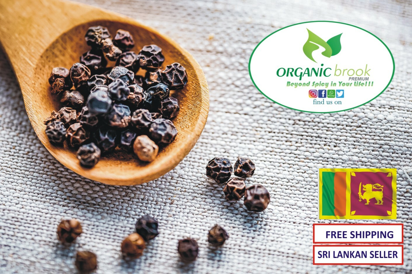 Ceylon Pure Black Pepper Seeds 100% Natural & High Premium Quality 150g 5.29Oz