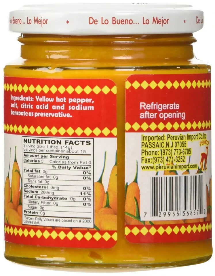 Inca’s Food Aji Amarillo Paste – Hot Yellow Pepper Paste 7.5 Oz Peruvian Food