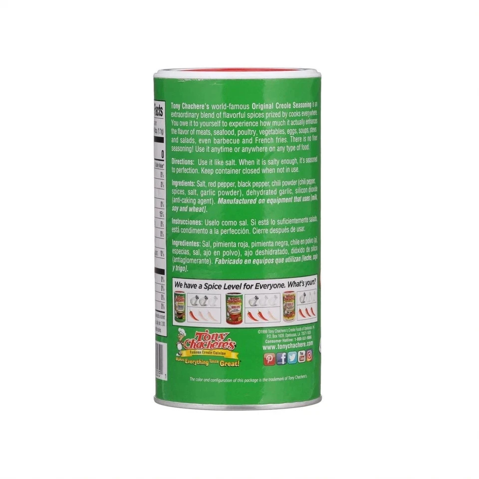 (2 pack) Tony Chachere’s, Cajun, Creole, Original Seasoning, 17 oz, Shelf Stable