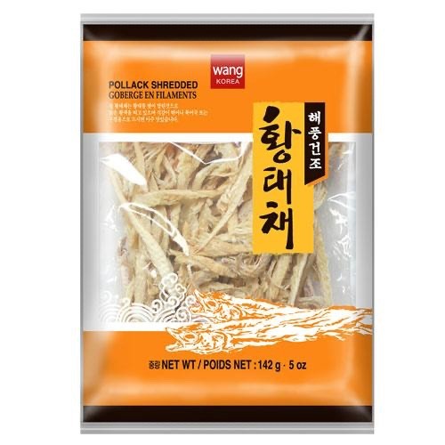 Wang Korean Dried Shredded Pollack Korean Hwangtae Gourmet Fish Merlan 142g