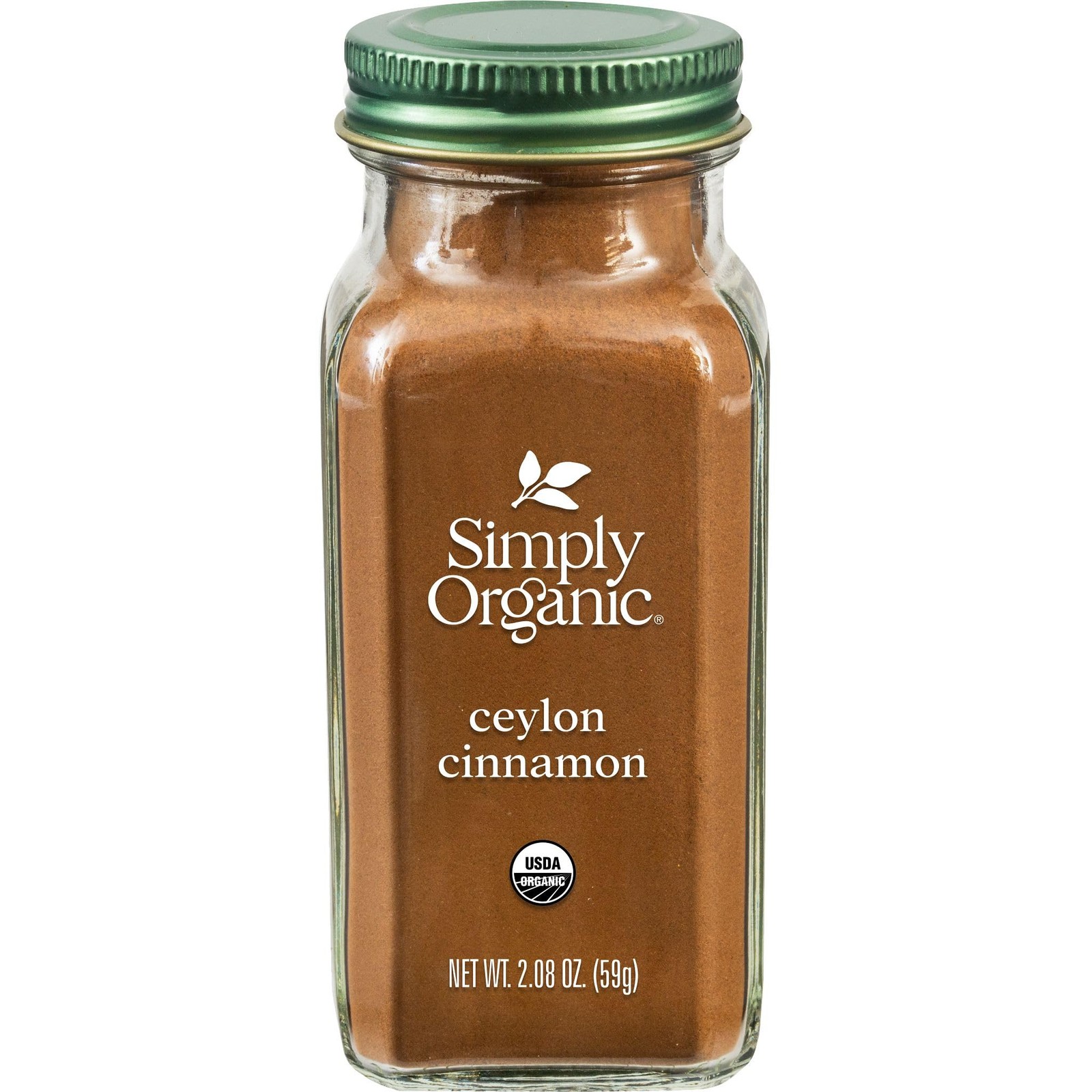 Organic Ceylon Cinnamon Ground Spice 2.08 oz Glass Bottle Mild Flavor