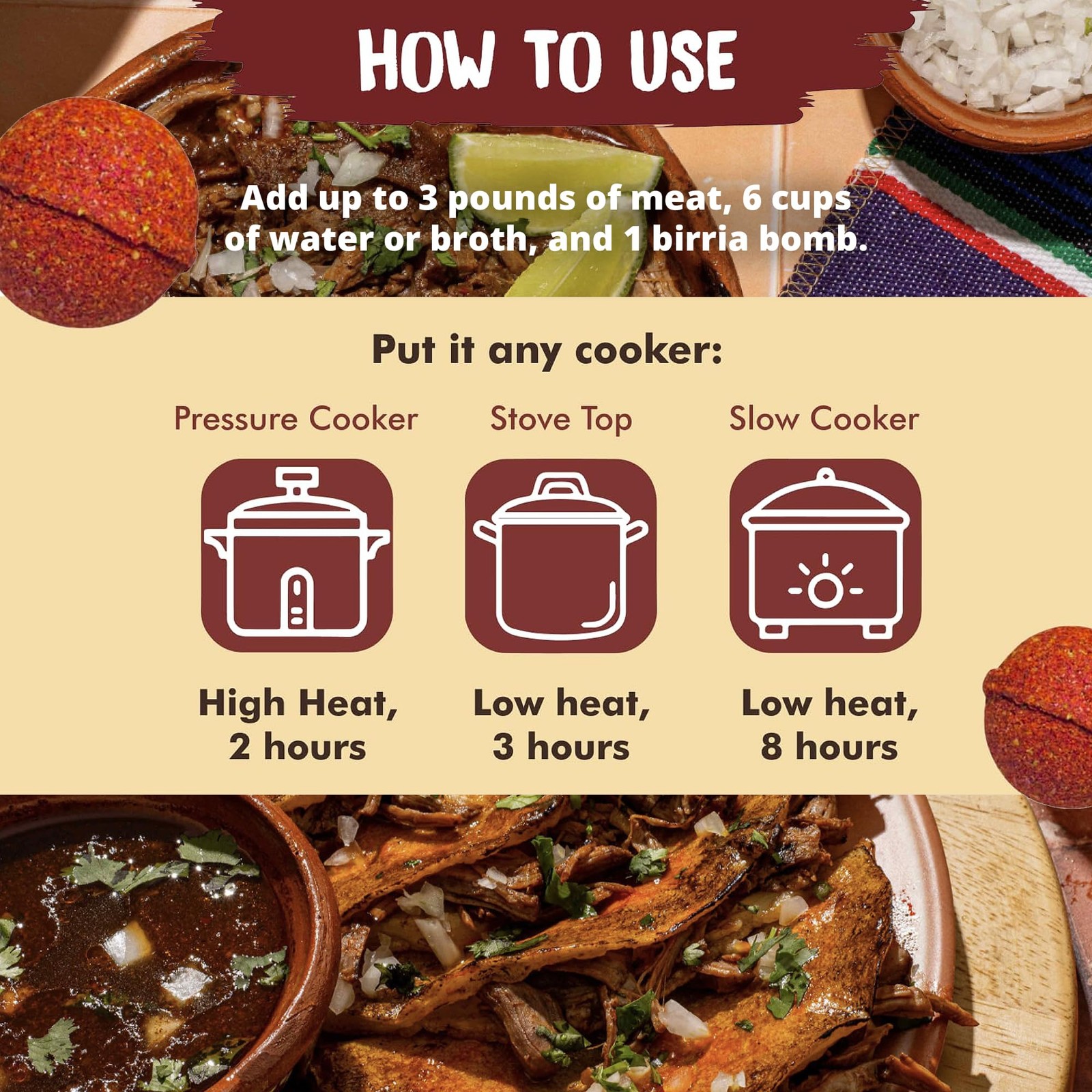 CHILEMOY Birria Balls VALUE-PACK | Authentic Mexican Seasoning | Birria Ball …