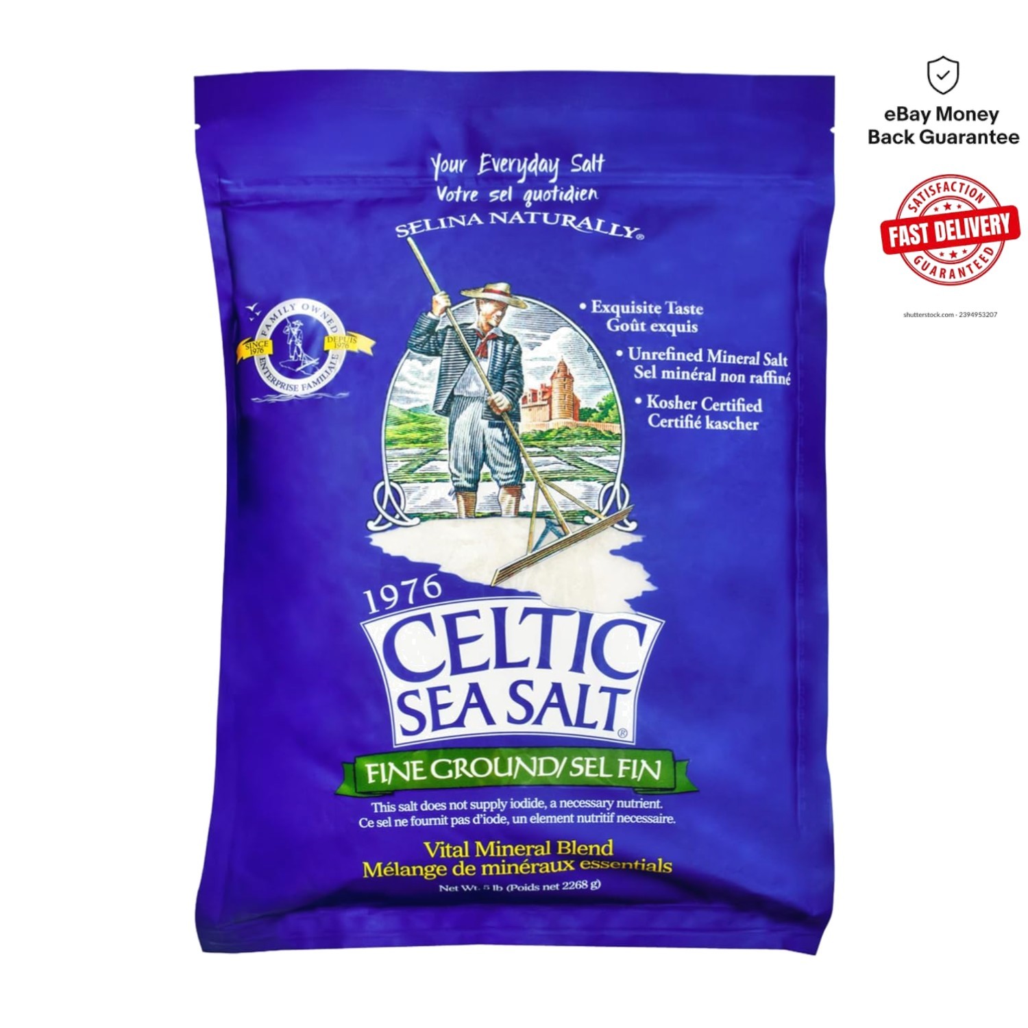 Mineral-Rich Natural Salt 5 lb Bag – Perfect for Baking, Cooking, and Finishing