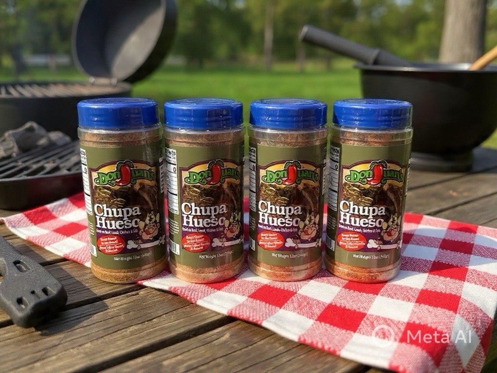 4X Chupa Hueso Seasoning by Don Juan’s for Meats Chicken Lamb Fish 12oz Bottle