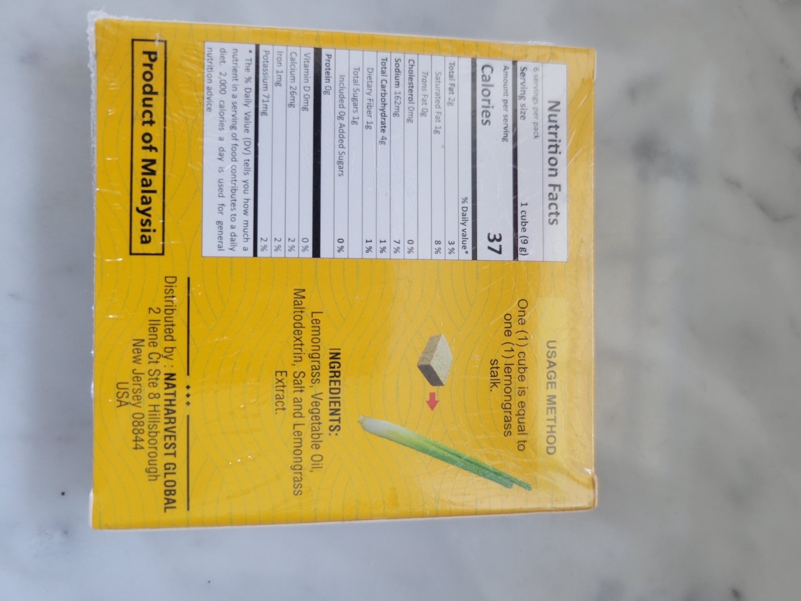 Sudee Lemongrass Cube Single Spice 6 Cubes Halal Certified Pantry 2 boxes