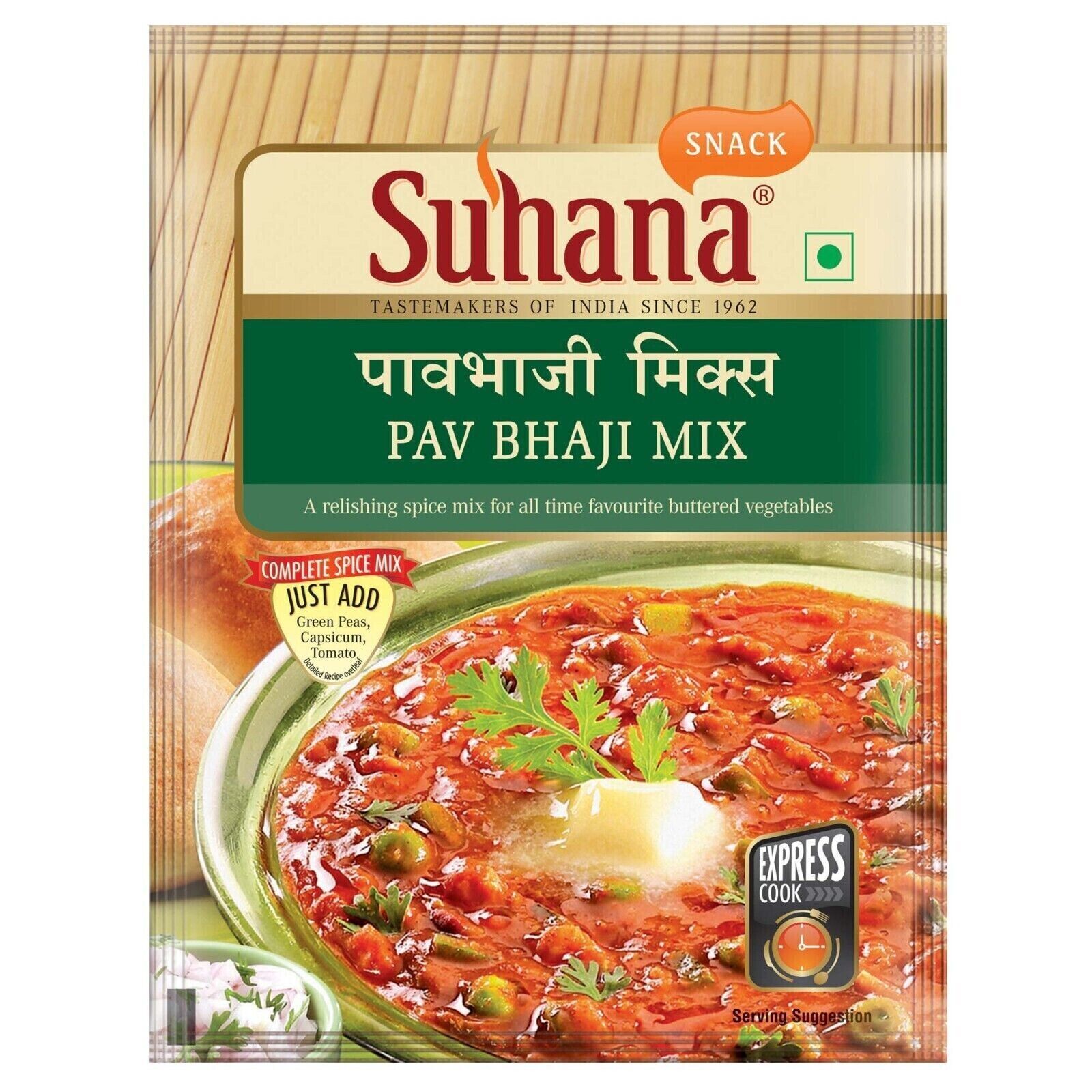 Suhana PAV BHAJI Mix 50gm Pouch Spice Mix convenient & cooks in mins