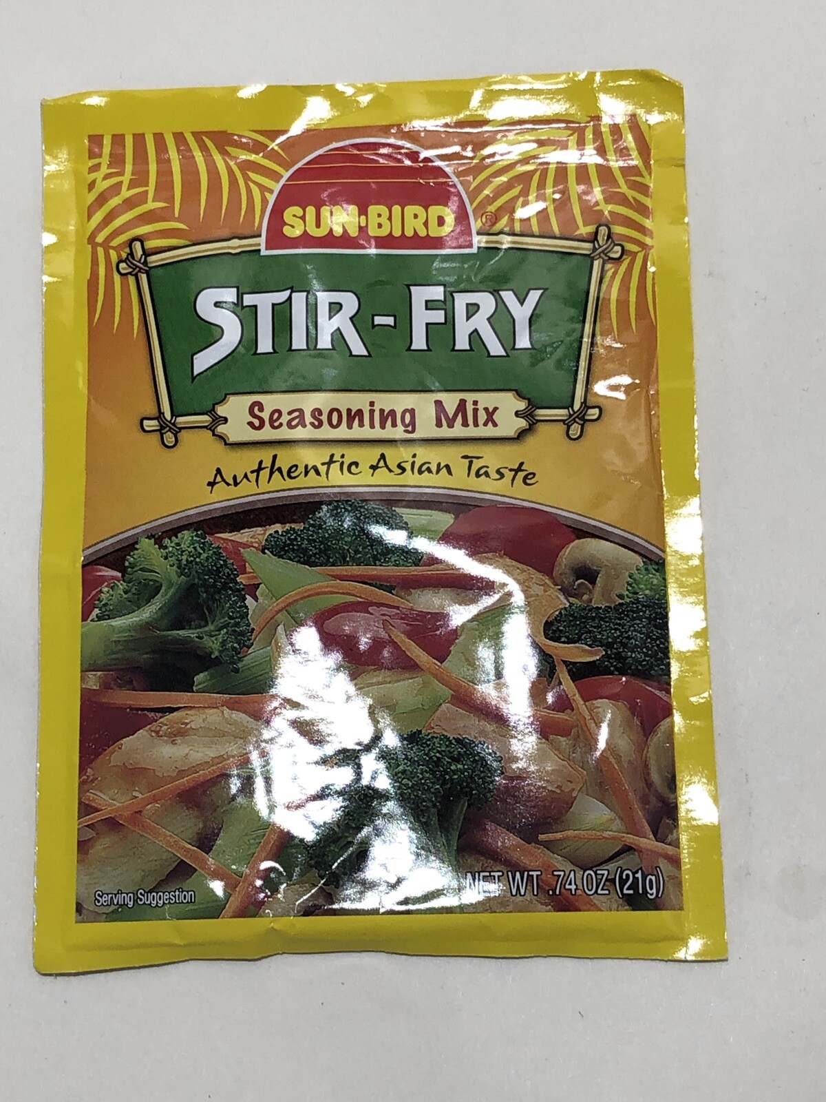 1- SunBird Stir-Fry .74 oz packet Seasoning Mix BBD 03/12/21 FREE SHIPPING