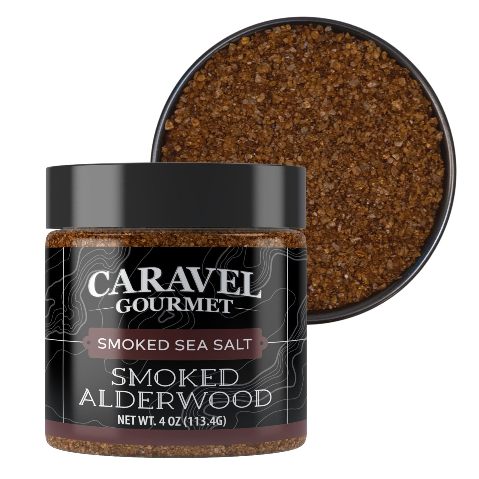 Smoked Sea Salt, Cold Smoked Over Alderwood – 4 oz Jar