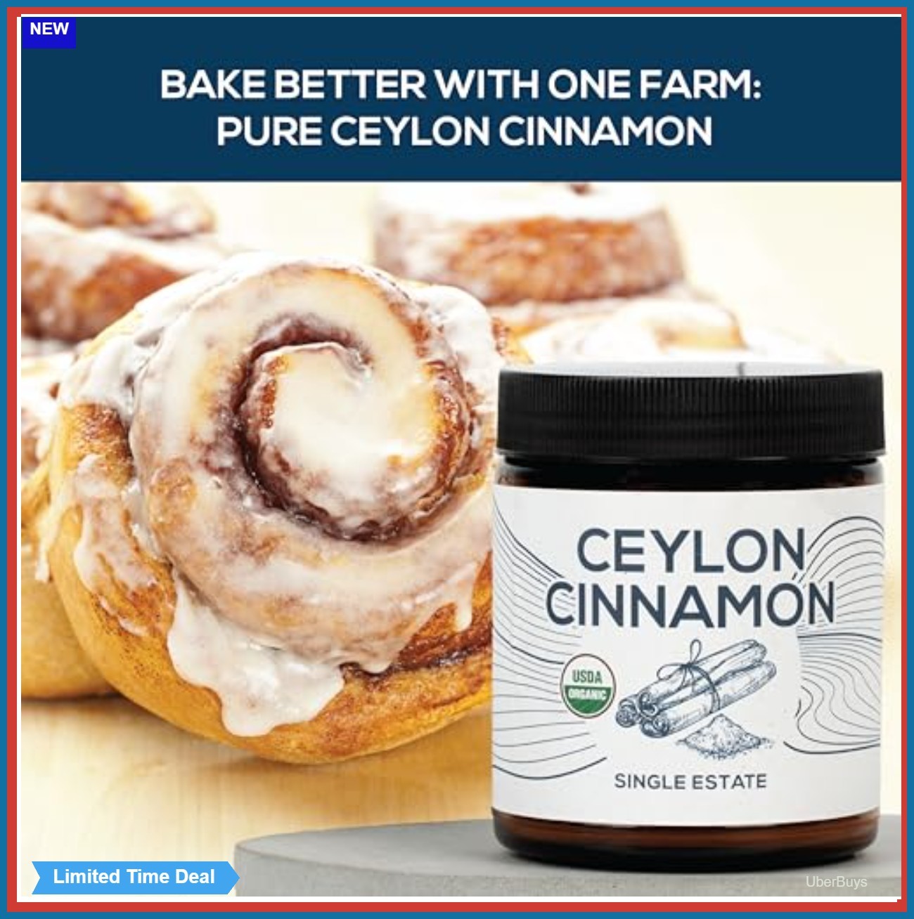 Organic Ceylon Cinnamon Powder USDA Certified Fair Trade Gluten Free Vegan
