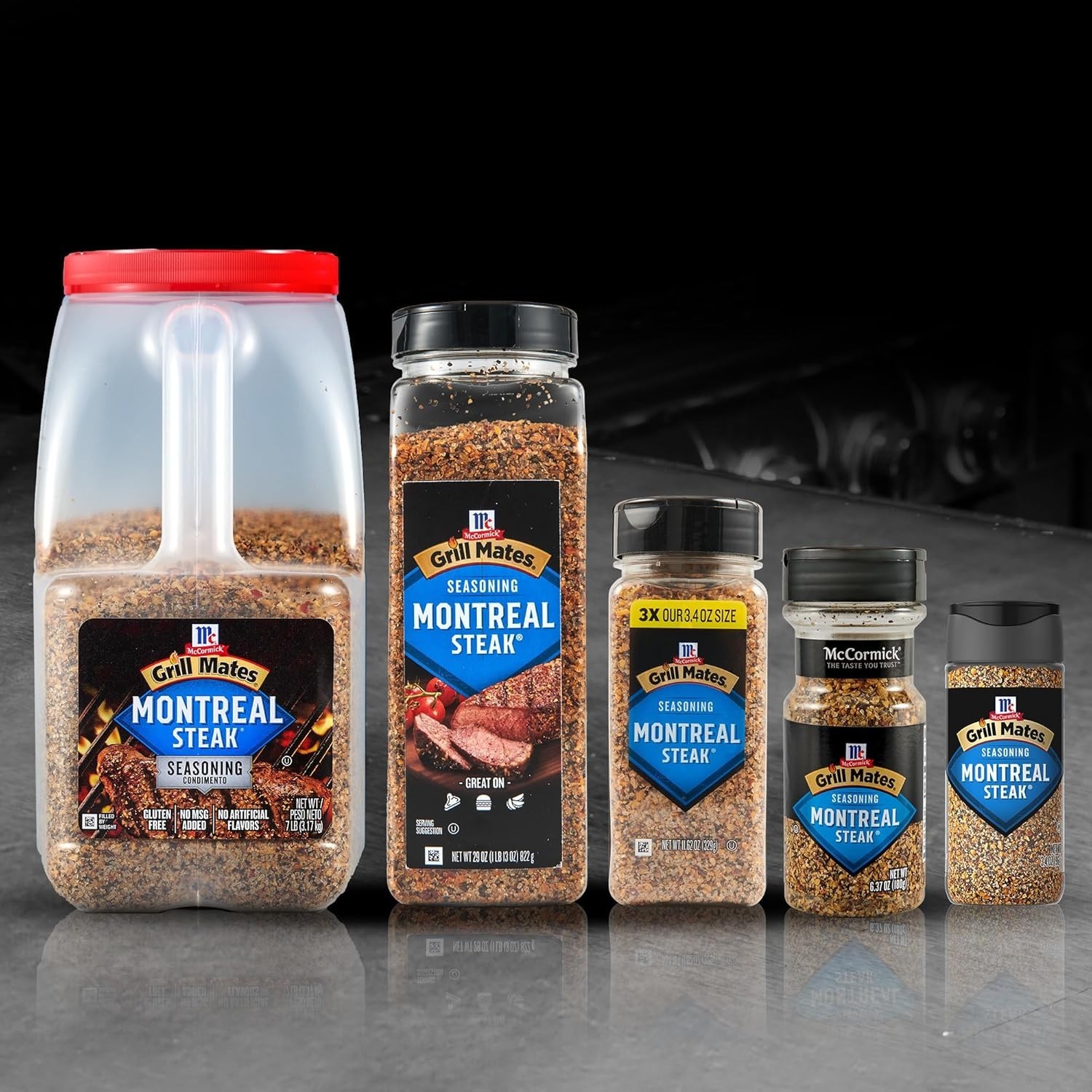 Transform Your Grill with McCormick Montreal Steak Seasoning, No MSG, 11.62 oz