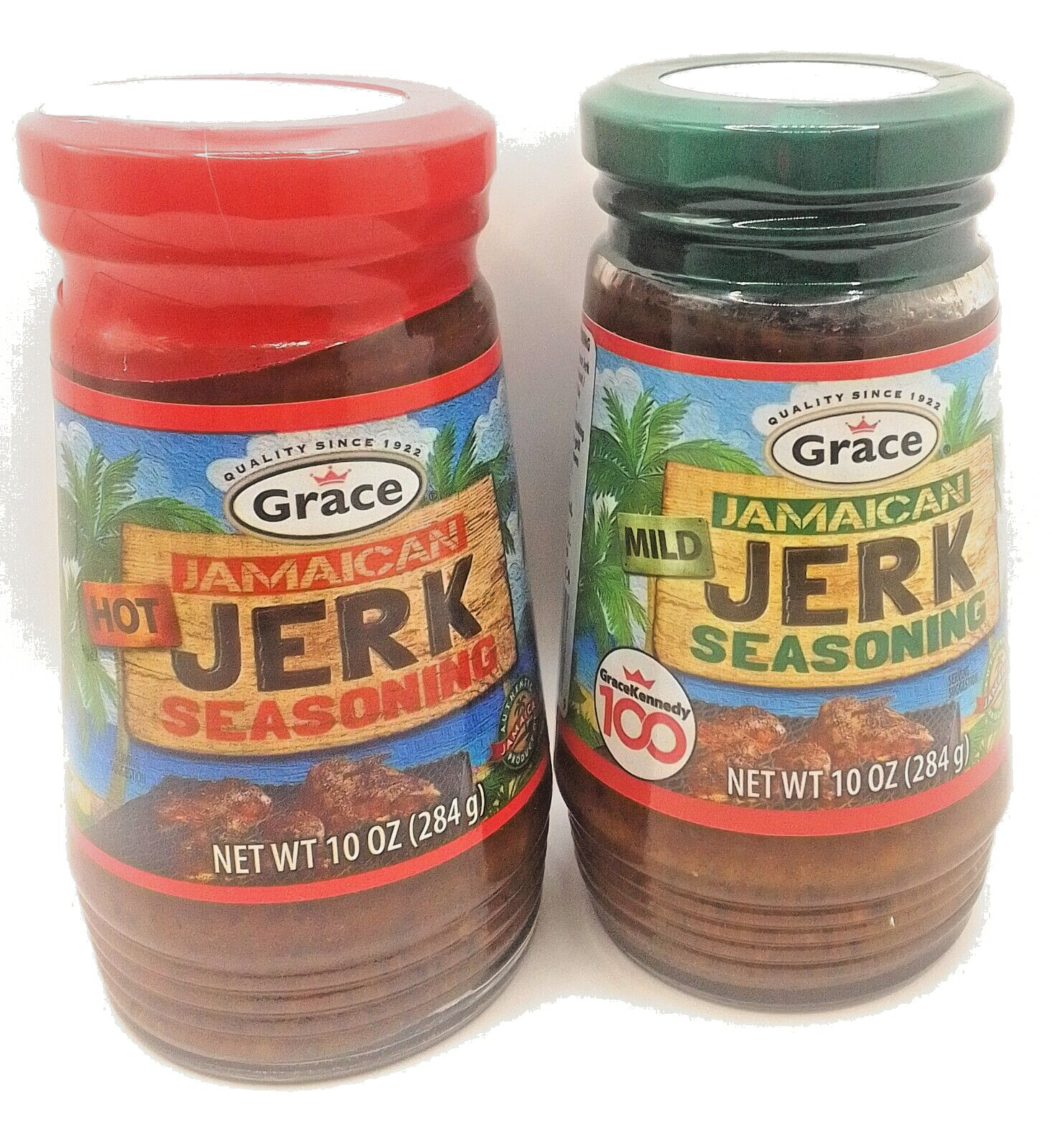 Grace Jerk Seasoning (Hot & Mild) – Pack of 2-Product of Jamaica