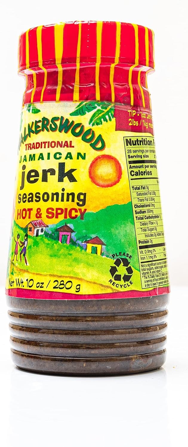 Walkerswood Traditional Jamaican Jerk Seasoning, Hot & Spicy, 10 oz
