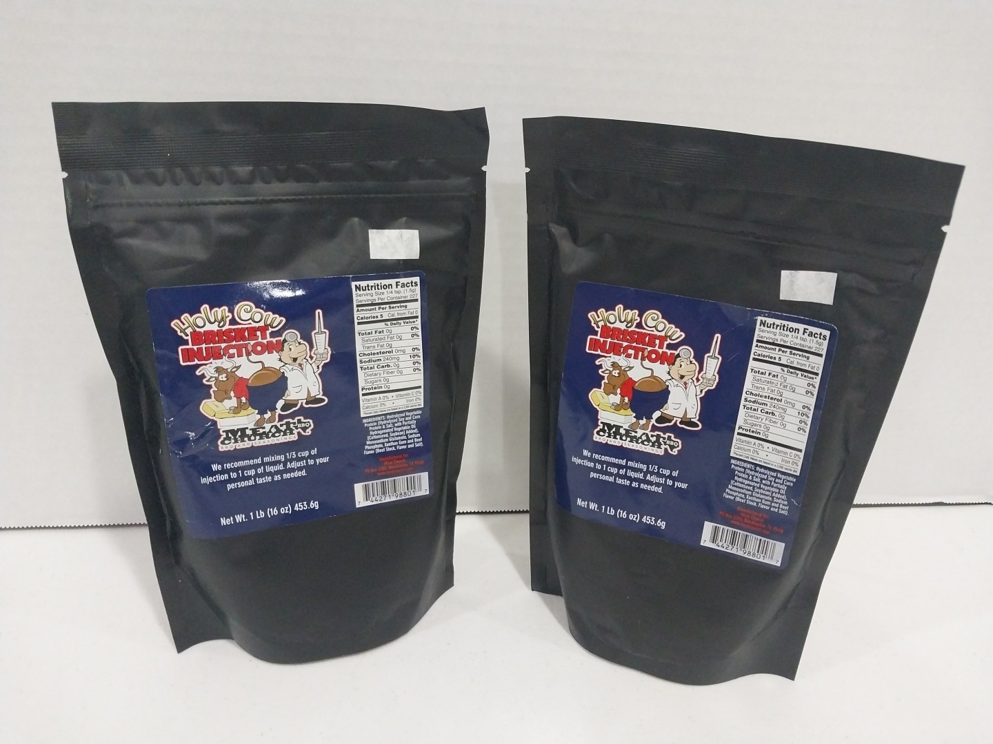 Holy Cow Brisket Injection, (Qty 2x 1 lb bags) by Meat Church BBQ and Seasonings