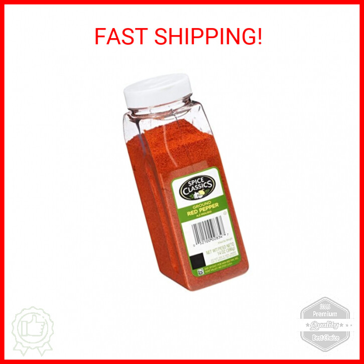 Spice Classics Ground Red Pepper, 14 oz – One 14 Ounce Container of Red Pepper S