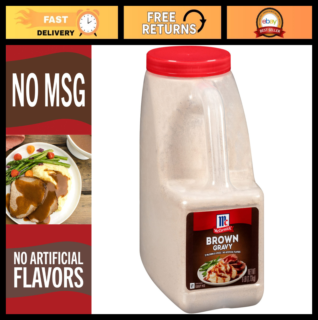 Savory Brown Gravy Mix – 6 lb Bulk Pack for Delicious Sauces & Dishes