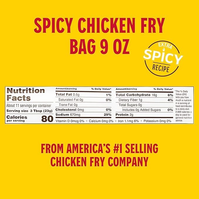 Louisiana Fish Fry Spicy Chicken Fry Batter Mix 9 oz. (Pack of 1)
