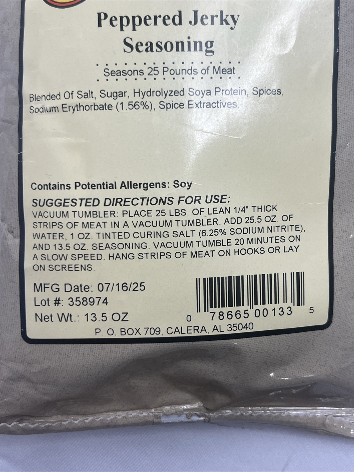 AC Legg Old Plantation Peppered Jerky Seasoning 13.5 Ounces