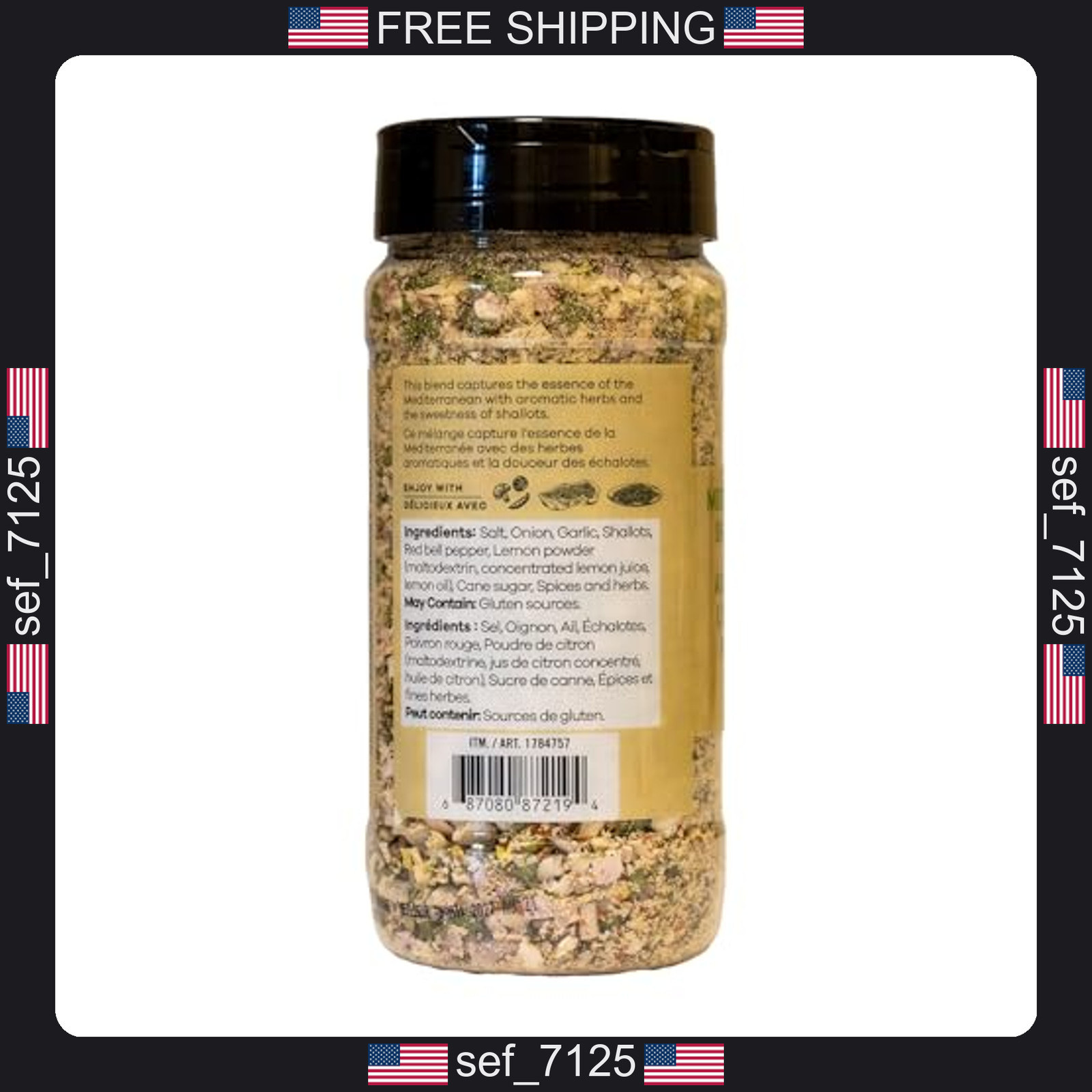Shallot and Herb Seasoning, 7.5 oz, Premium Spice Blend for Cooking, Roasting &