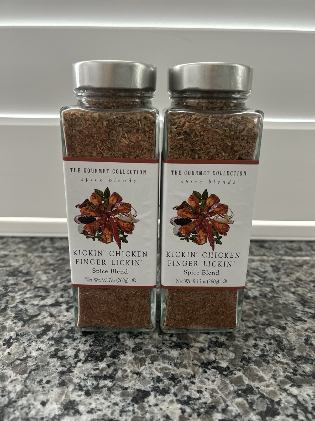 Lot/2 The Gourmet Collection Spice Blends Kickin’ Chicken Finger Lickin’ 9.17oz
