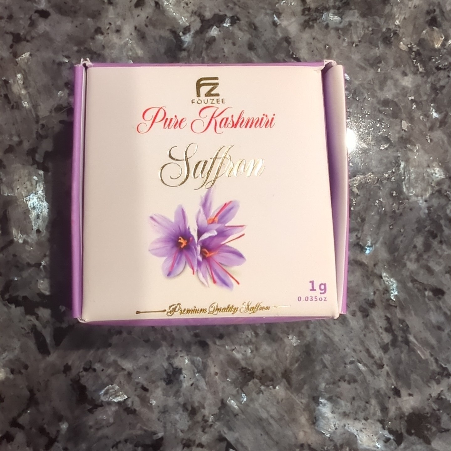 Fouzee Pure Kashmiri Saffron Threads 1g 0.035oz – Finest 100% All-Red Saffron