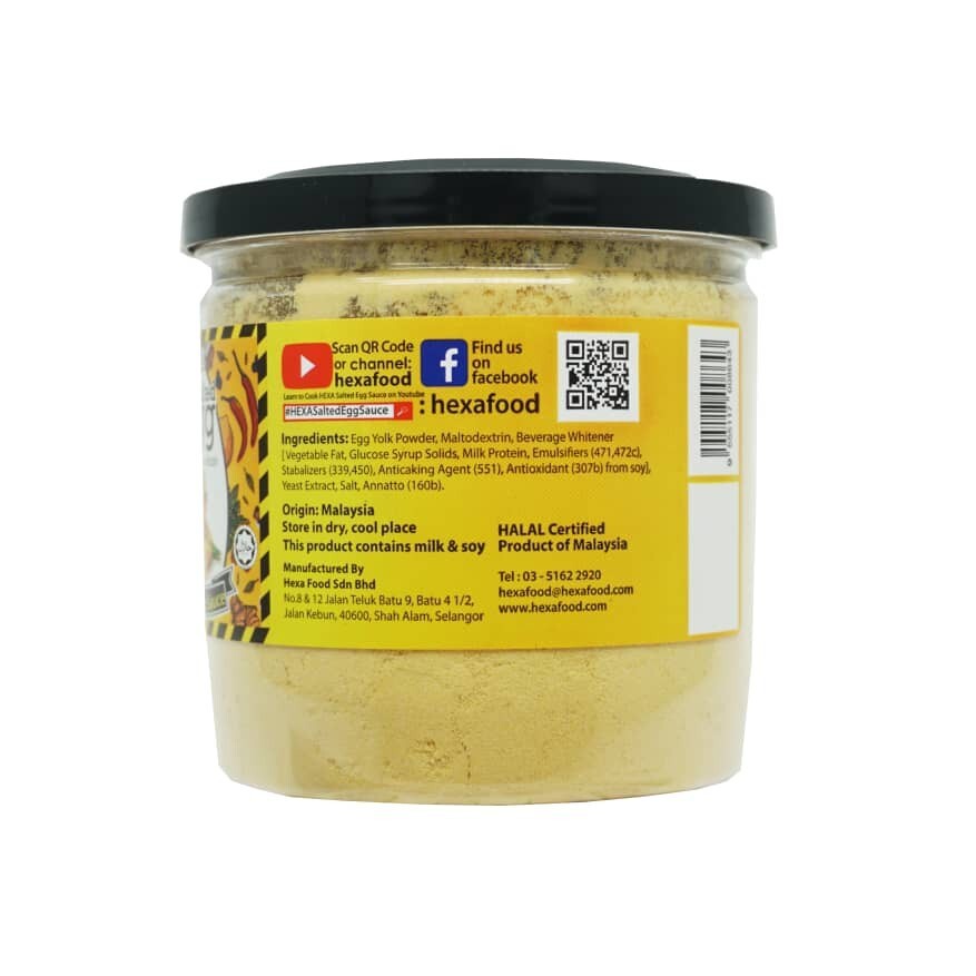 Halal Salted Egg Sauce Powder Premix Seasoning Paste HEXA 140g in Bottle New
