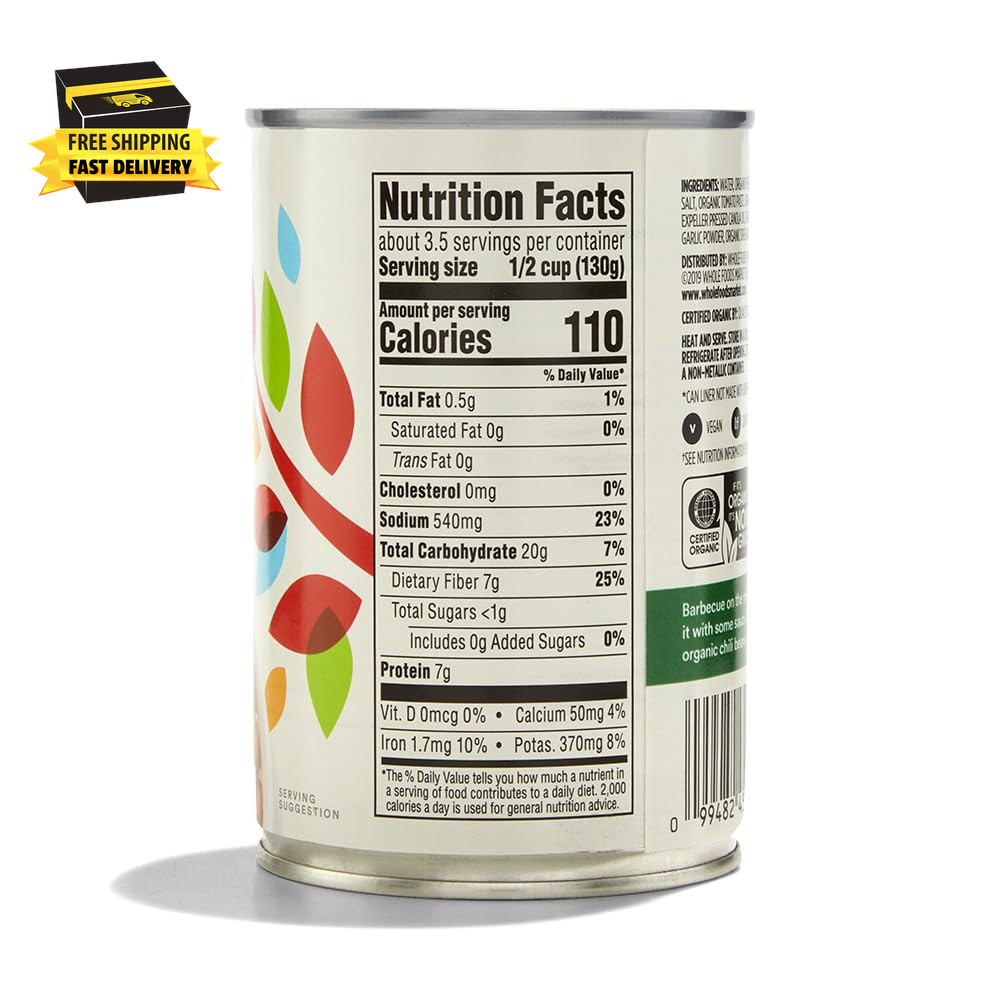 , Organic Chili Beans, 15 Ounce ⭐️⭐️⭐️⭐️⭐️