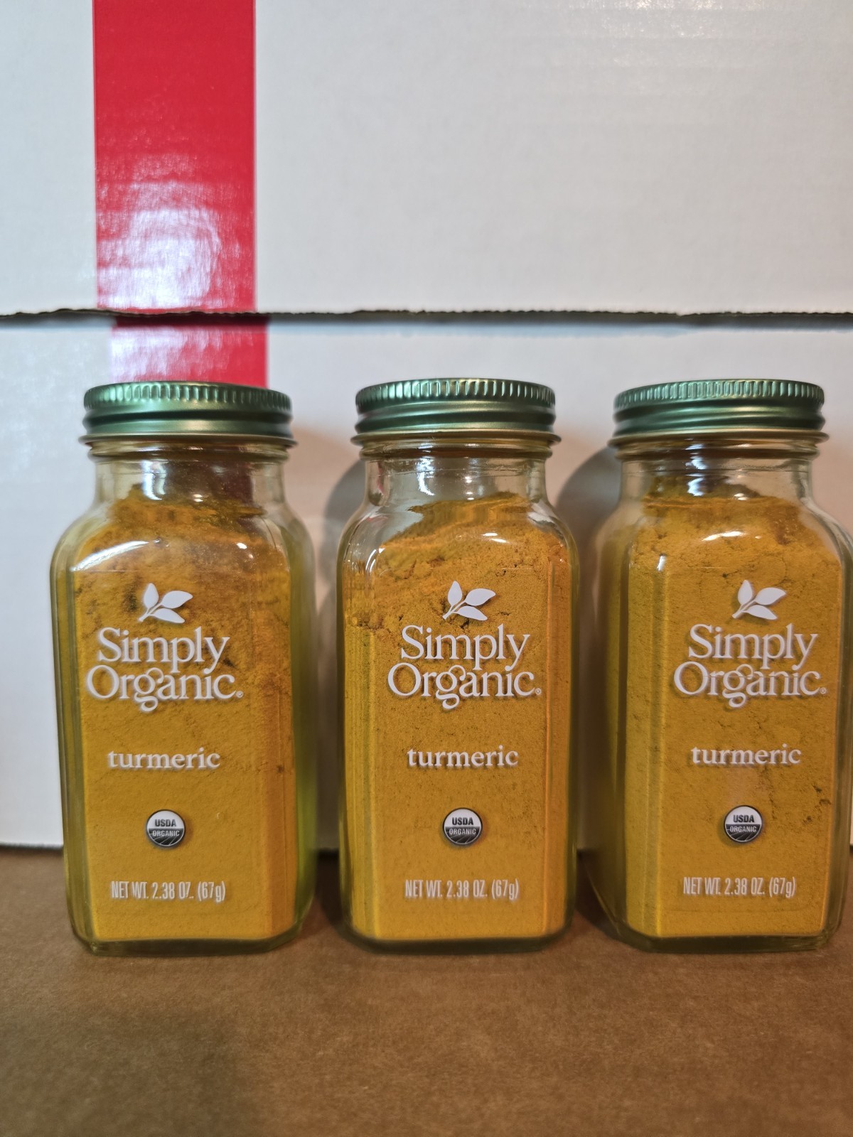 Lot Of 3 Simply Organic Ground Turmeric Root, Certified Organic 2.38 oz