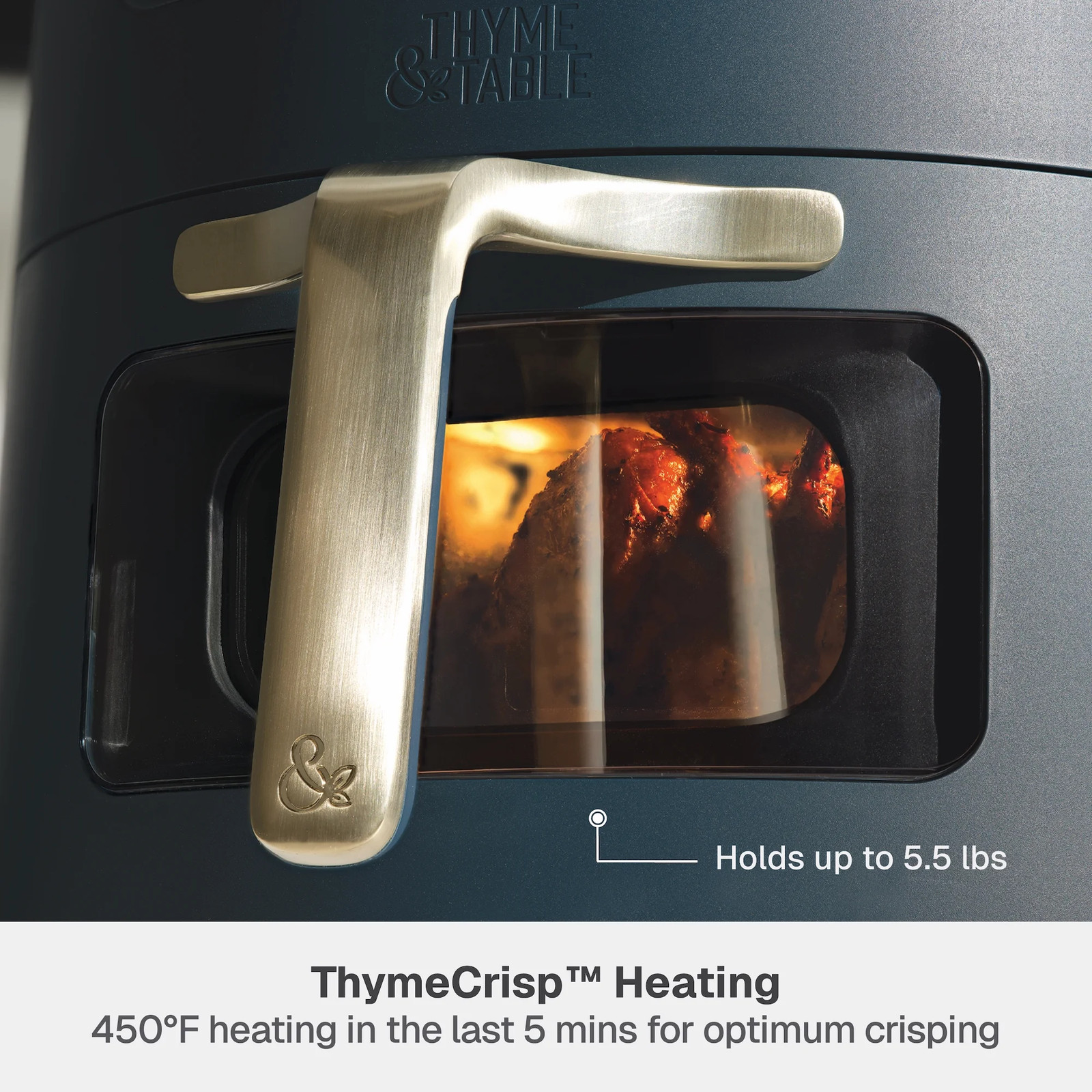 6QT Air Fryer, with Thymecrisp™ and Ceramic-Coated Nonstick Basket, Atlantic Blu