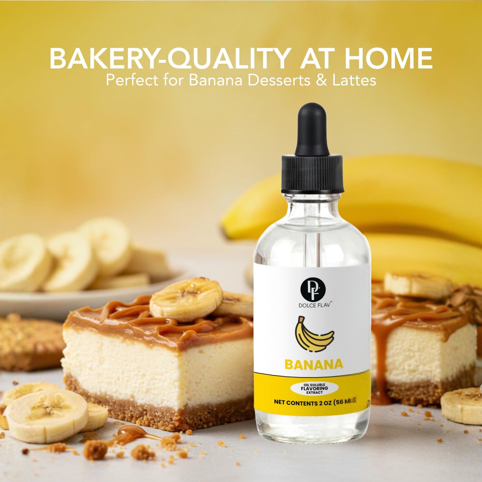 Banana Extract – 2 Ounce Oil-Soluble Kosher, Sugar-Free, Concentrated Ripe Ba…