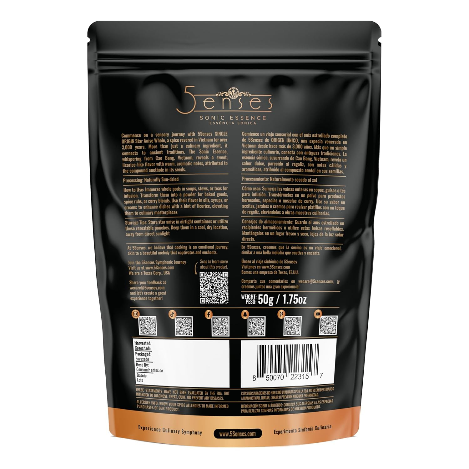 Star Anise Whole Pods | Ans Estrellado | 1.75Oz / 50G Resealable Bag An�S Estrel