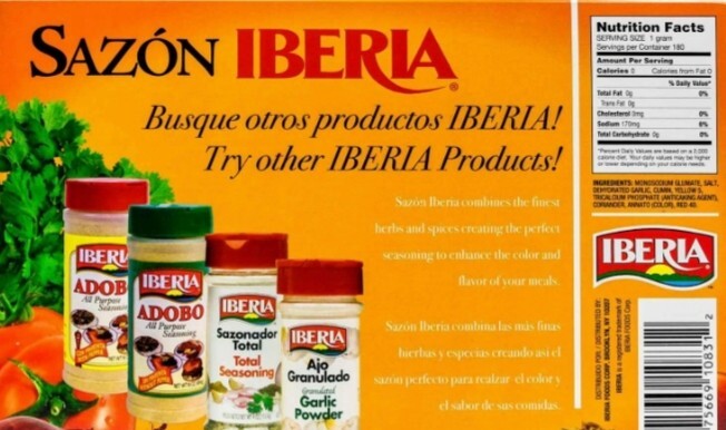 Sazon Iberia Jumbo Pack with Coriander and Achiote 6.34 Oz 36 Packs