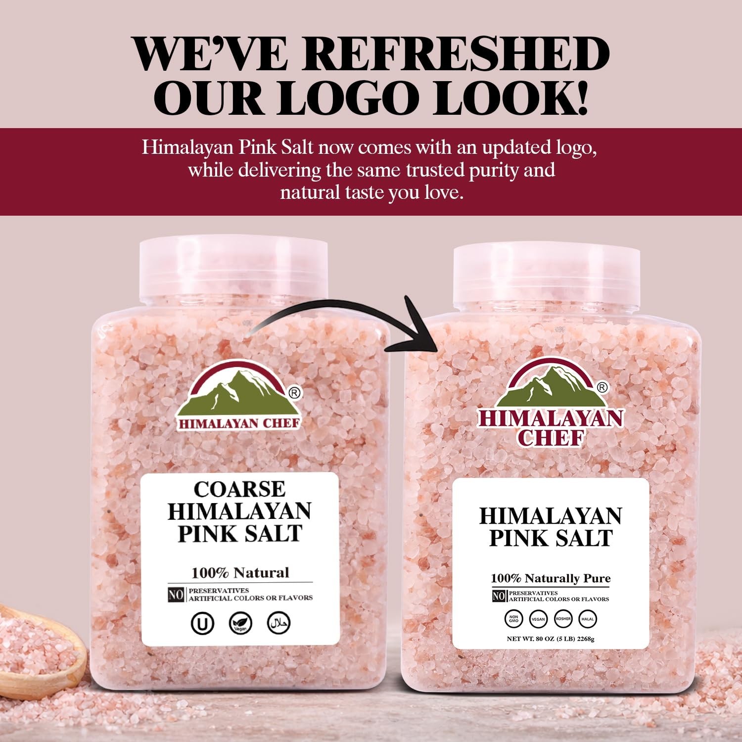 Coarse Pink Himalayan Salt, 5 lbs 2-Pack – Pure, Natural, Mineral-Rich, Koshe…