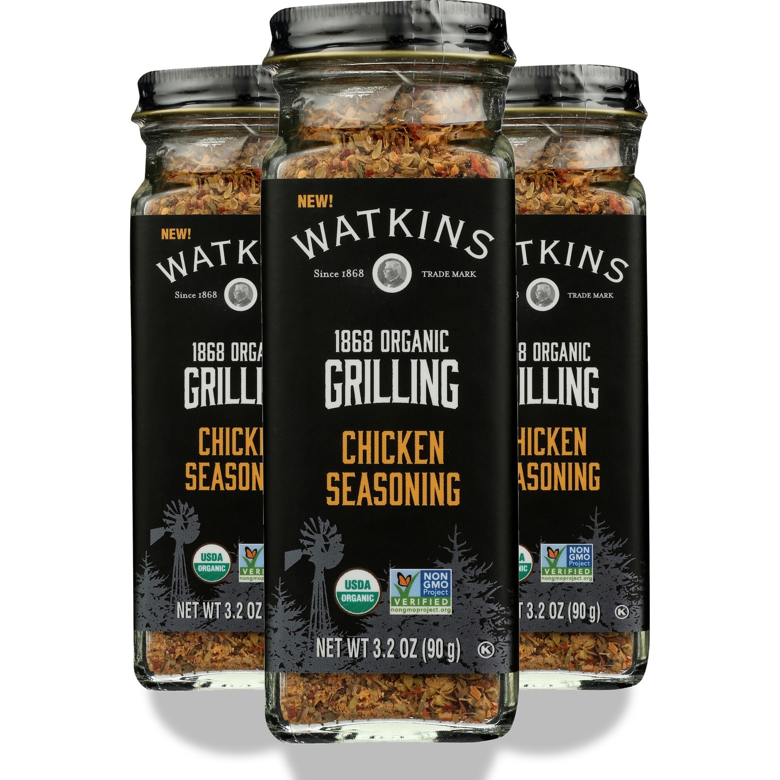 Organic Chicken Grilling Seasoning By Watkins 3.2 Oz 3 Pack
