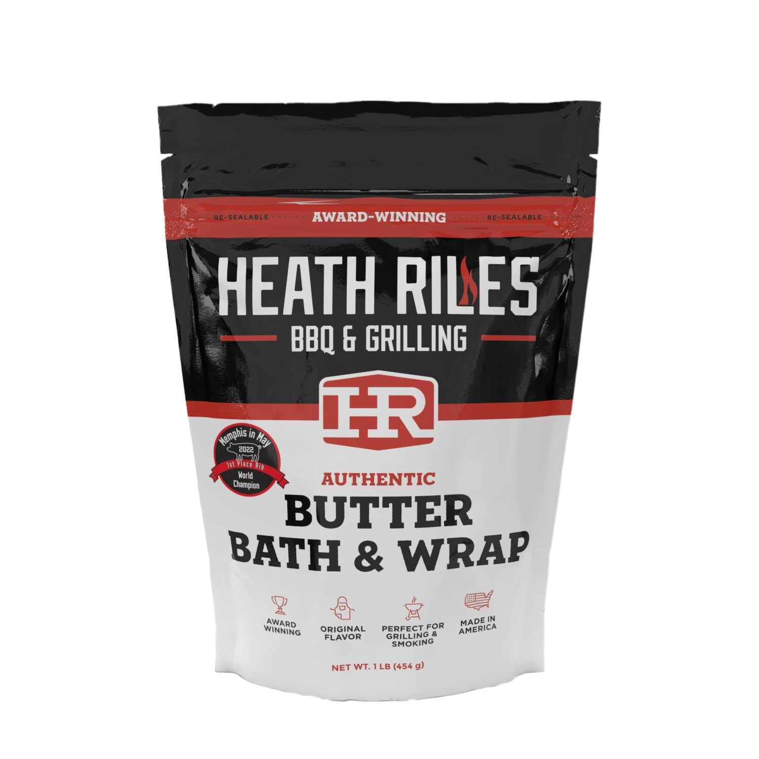 Heath Riles BBQ Butter Bath and Wrap, Champion 12 Ounce (Pack of 1), orange