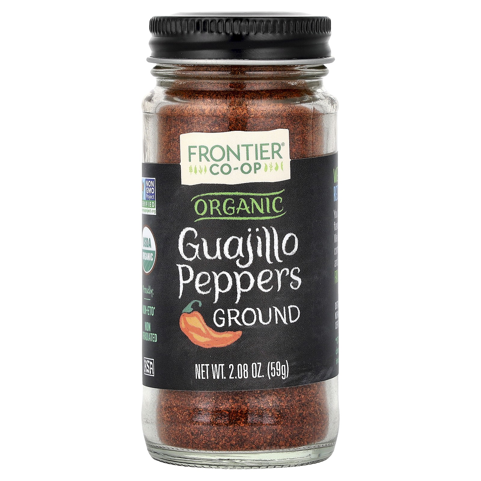 Organic Guajillo Peppers Ground, 2.08 oz (59 g)