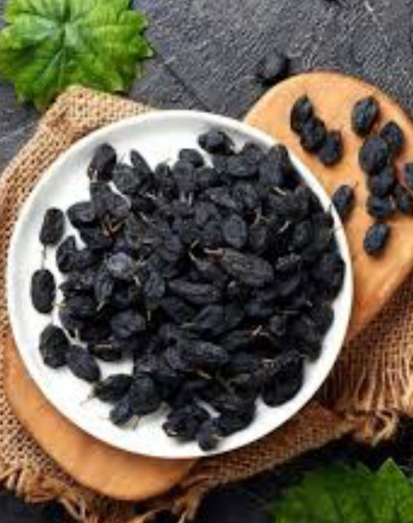 Kala Munakka (With Seed)-Kali Drakh-Raw Herb-Kaali Dakh-Daakh-Black Raisin-Dry