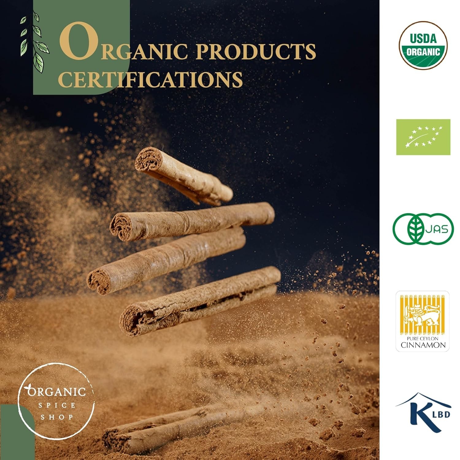 Canela De Ceilan Organica En Polvo, 100 % Cruda De Sri Lanka, 7 Oz (Paquete…