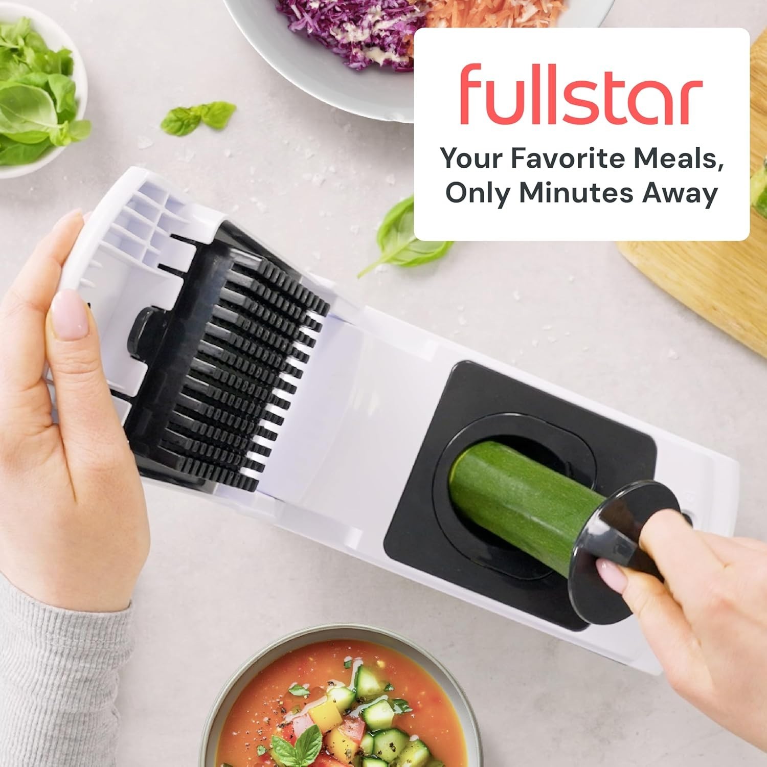 Food Chopper with Container, Fruit Cutter, Onion Dicer – All-in-One Prep Tool –
