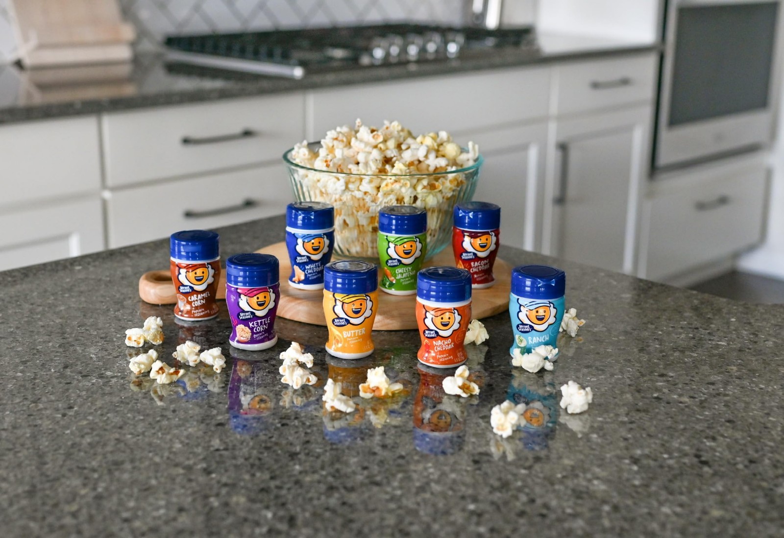 Popcorn Seasoning Variety Pack – 8 Mini Jars, 0.9 oz Each – Flavorful Toppings