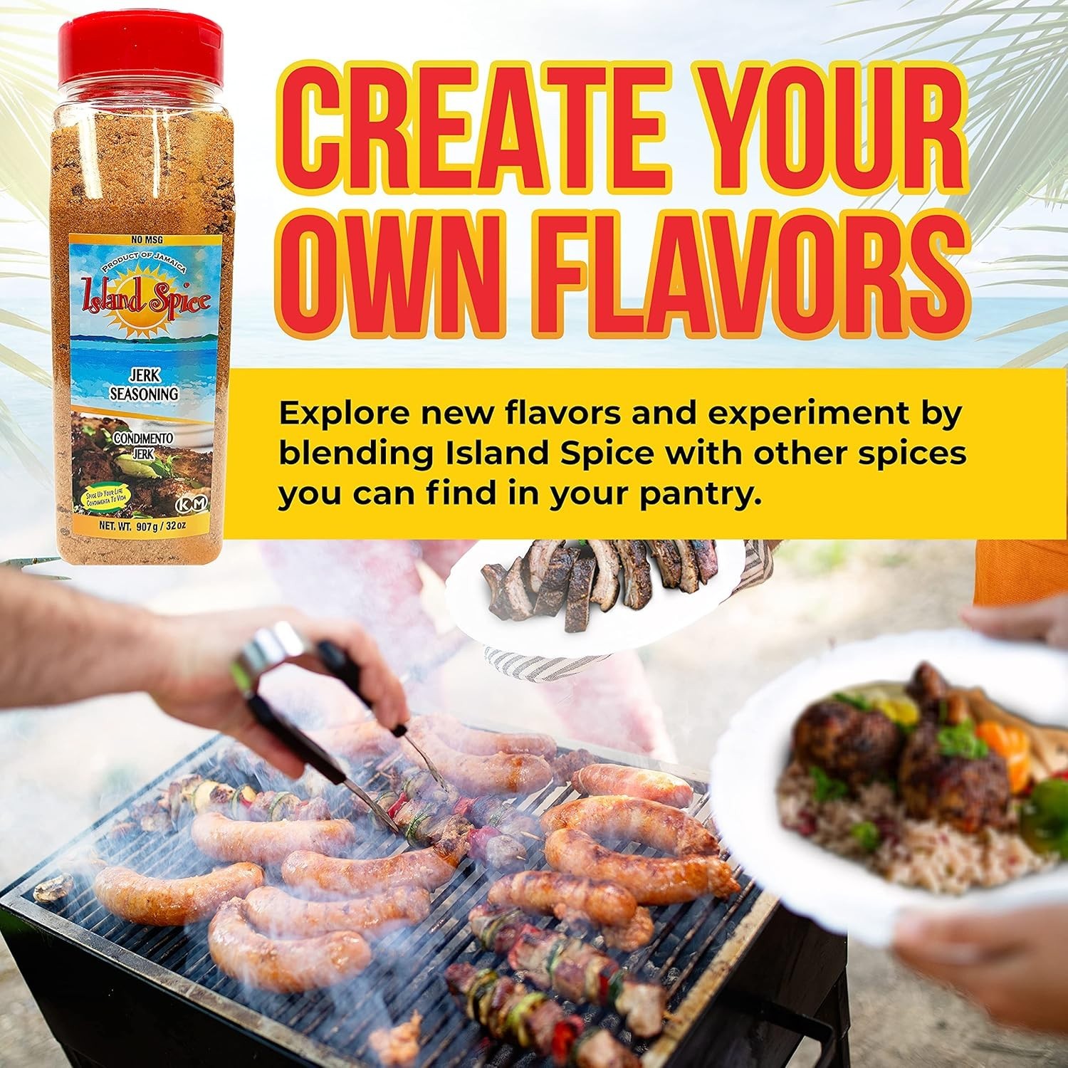 Jerk Seasoning 32oz – Versatile -Friendly Spice for Chicken, Beef & Seafood