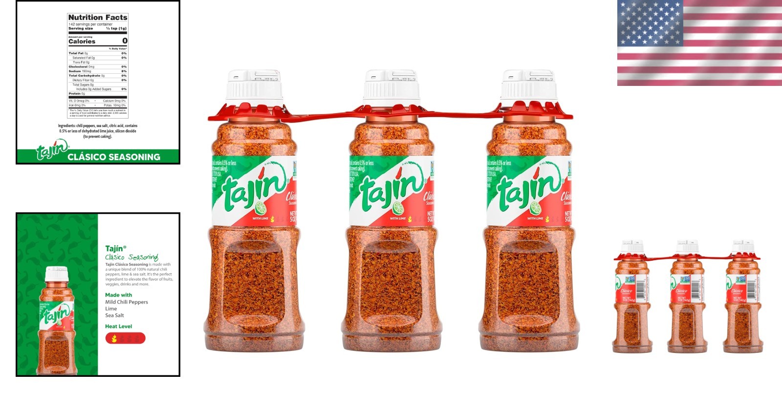 Chili Lime Spice Blend (Pack of 3, 5 oz each) – Perfect for Tacos & Cocktails